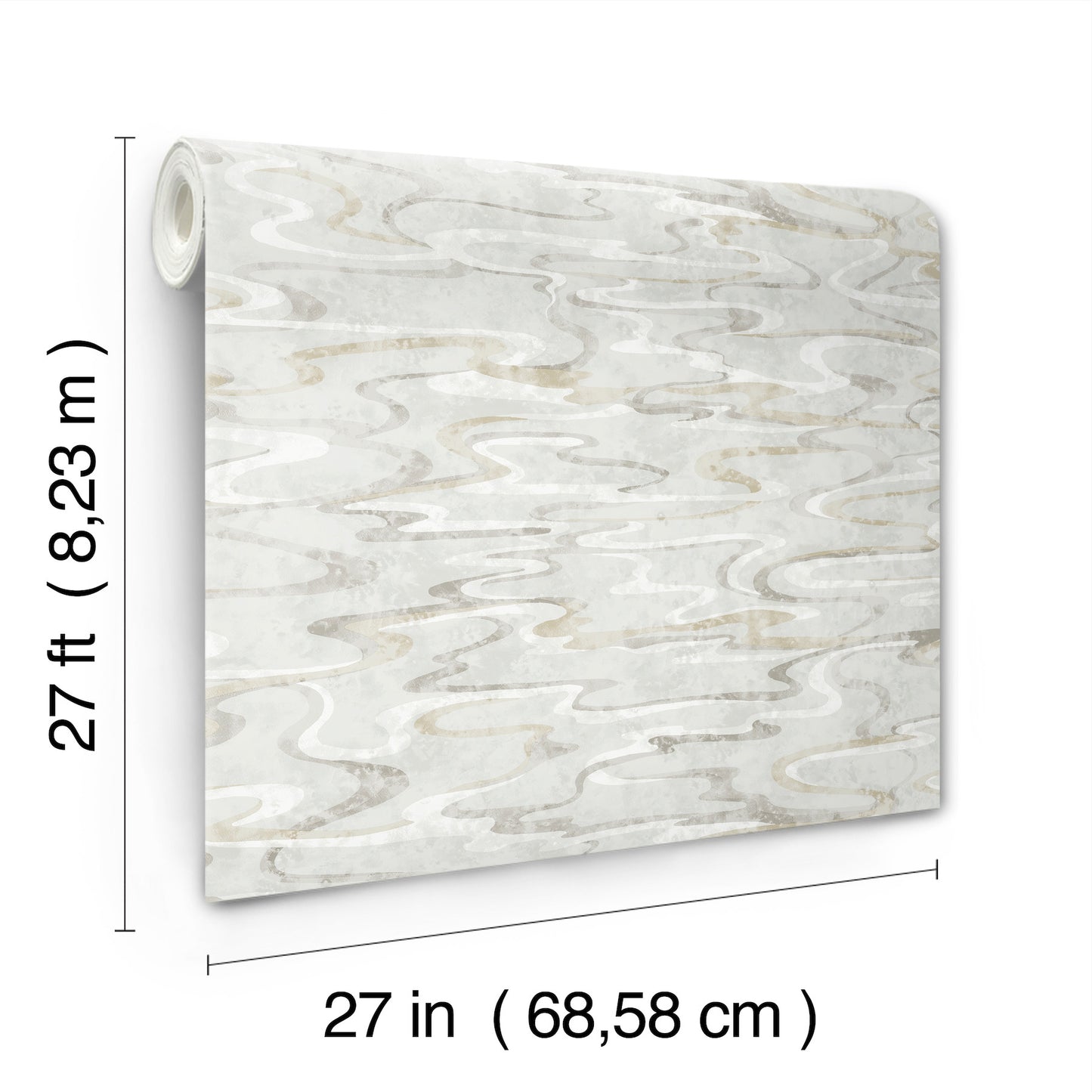 York Wallcoverings Natural Discovery Dreamland Grey Wallpaper Transitional Modern Greys   - NT6174