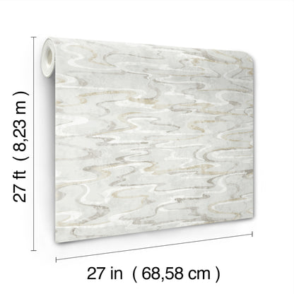 York Wallcoverings Natural Discovery Dreamland Grey Wallpaper Transitional Modern Greys   - NT6174