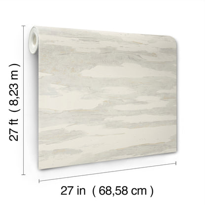 York Wallcoverings Natural Discovery Artistic Desert Tides Wallpaper Glam Glass Beads Whites and Off-Whites   - NT6175