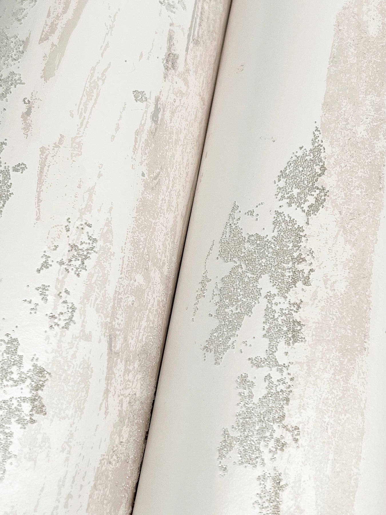 York Wallcoverings Natural Discovery Artistic Coral Tides Wallpaper Glam Glass Beads Whites and Off-Whites   - NT6176