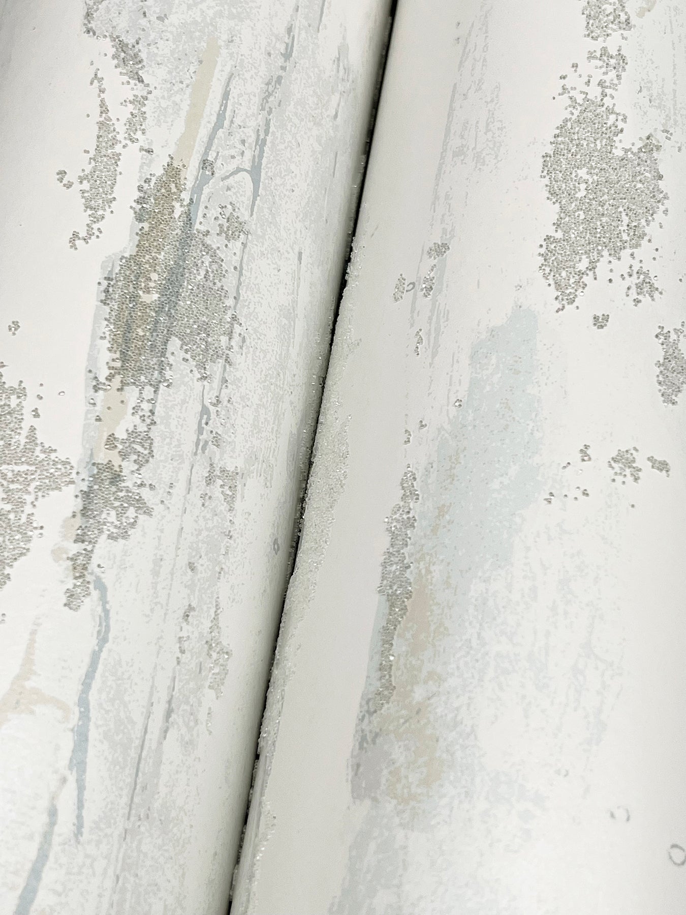 York Wallcoverings Natural Discovery Artistic Spa Tides Wallpaper Glam Glass Beads Whites and Off-Whites   - NT6177