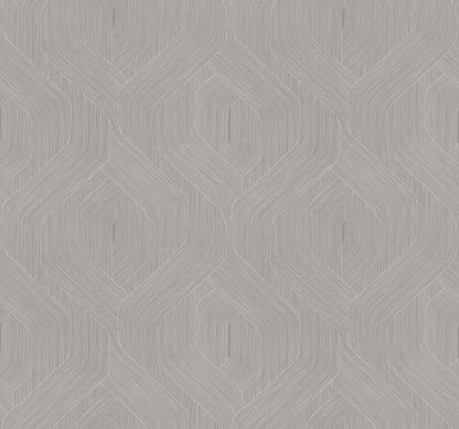 York Wallcoverings Natural Discovery Fine Line Grey Geometric Wallpaper Transitional Geometrics Greys   - NT6191