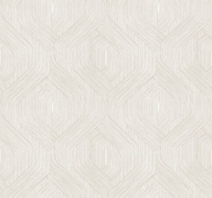 York Wallcoverings Natural Discovery Fine Line Taupe Geometric Wallpaper Transitional Geometrics Whites and Off-Whites   - NT6193