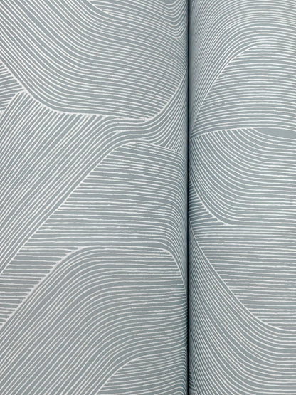 York Wallcoverings Natural Discovery Fine Line Blue Geometric Wallpaper Transitional Geometrics Blues   - NT6194