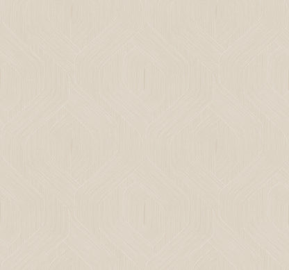 York Wallcoverings Natural Discovery Fine Line Beige Geometric Wallpaper Transitional Geometrics Beiges   - NT6196