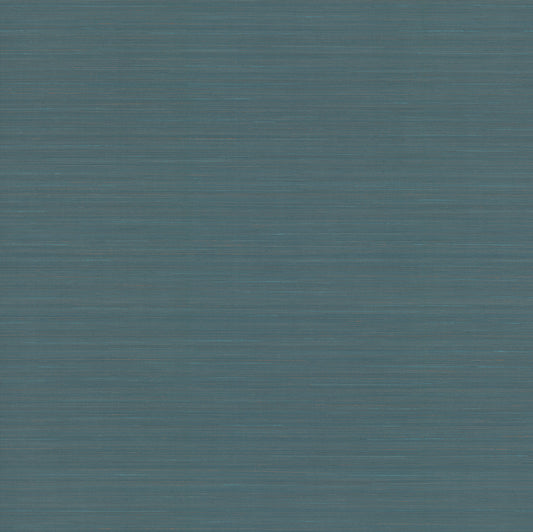 York Wallcoverings Natural Discovery Quiet Vista Indigo Wallpaper Traditional Faux Grasscloth Blues   - NT6201N