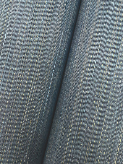 York Wallcoverings Natural Discovery Quiet Vista Indigo Wallpaper Traditional Faux Grasscloth Blues   - NT6201N