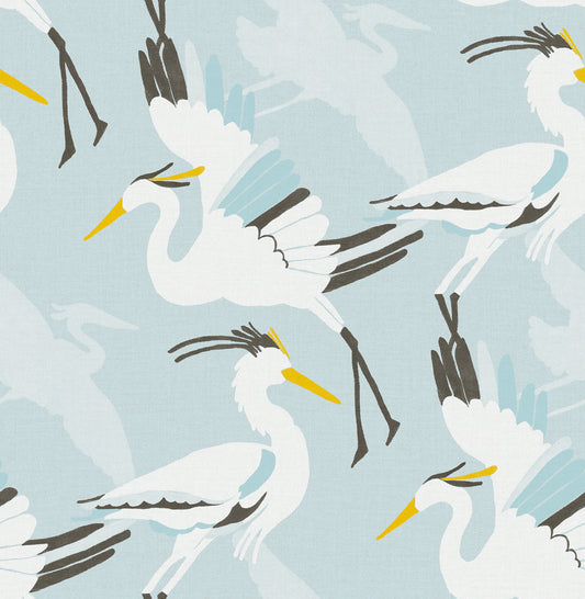 York Wallcoverings NuWallpaper Coastal Wings Blue Peel and Stick Wallpaper Animals Nautical Blue  Current Peel & Stick - NUS6501