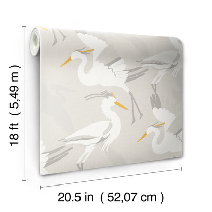 York Wallcoverings NuWallpaper Coastal Wings Taupe Peel and Stick Wallpaper Animals Nautical Taupe  Current Peel & Stick - NUS6502