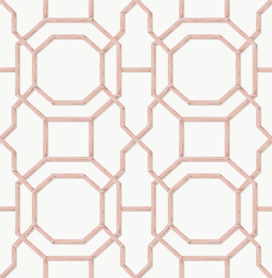 York Wallcoverings NuWallpaper Sanya Coral Peel and Stick Wallpaper Graphics Nautical Coral  Current Peel & Stick - NUS6503