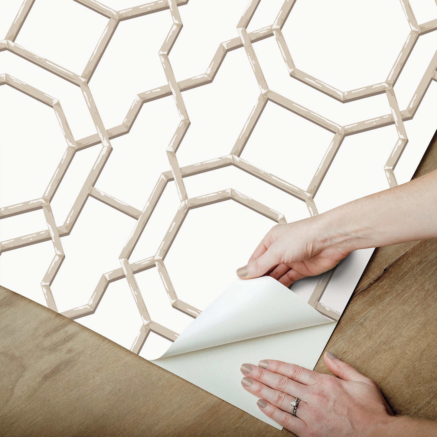 York Wallcoverings NuWallpaper Sanya Sand Peel and Stick Wallpaper Graphics Nautical Sand  Current Peel & Stick - NUS6504