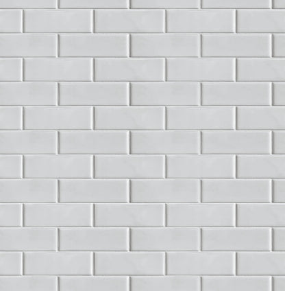 NextWall NextWall Peel & Stick Subway Tile Tile Contemporary White Satin  - NW34000