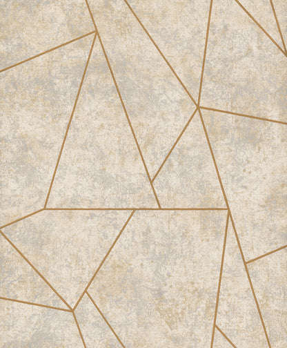 York Wallcoverings Antonina Vella Modern Metals Nazca Neutral and Gold Wallpaper  Metallics Neutrals   - NW3504