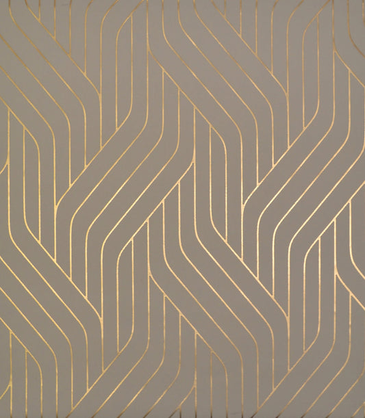 York Wallcoverings Antonina Vella Ebb and Flow Khaki and Gold Wallpaper  Stripes Yellows   - NW3518