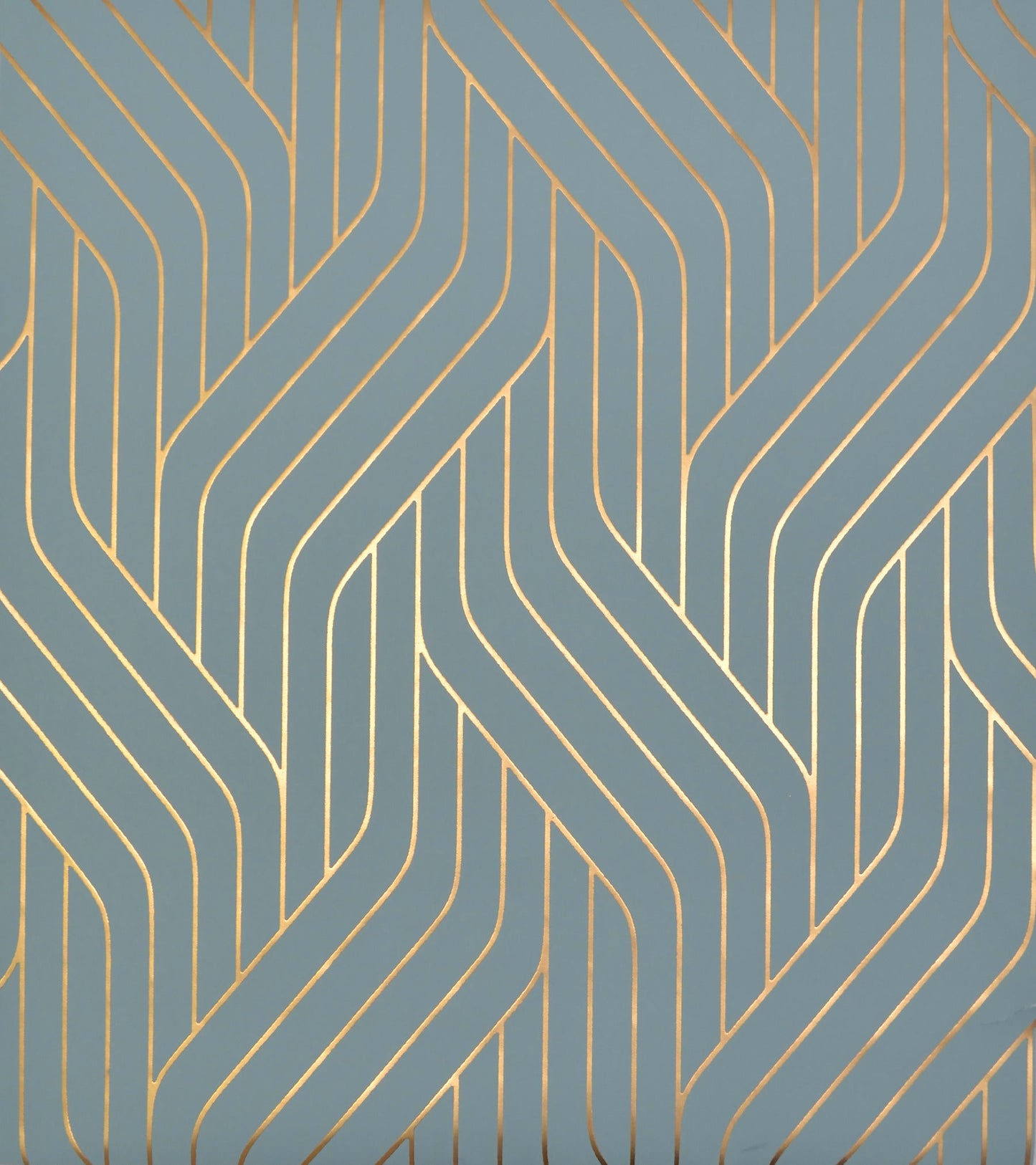York Wallcoverings Antonina Vella Ebb and Flow Blue and Gold Wallpaper  Stripes Blues   - NW3520