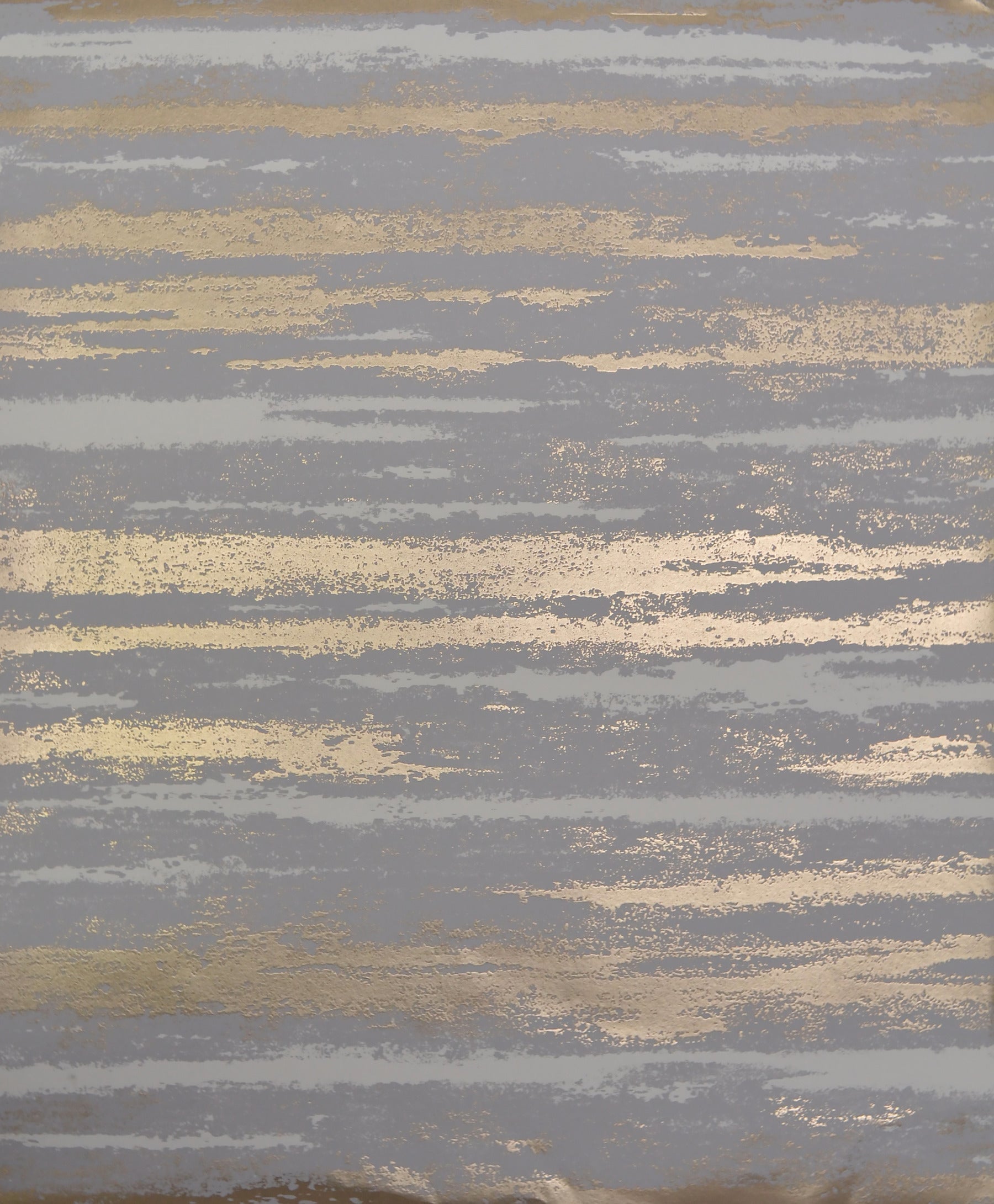 Gray background with metallic gold horizontal stripes; abstract wallpaper pattern in grey and gold.