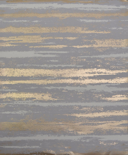 Gray background with metallic gold horizontal stripes; abstract wallpaper pattern in grey and gold.