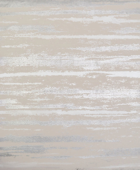 York Wallcoverings York Wallcoverings Atmosphere Beige and Silver Wallpaper  Stripes Neutrals   - NW3542