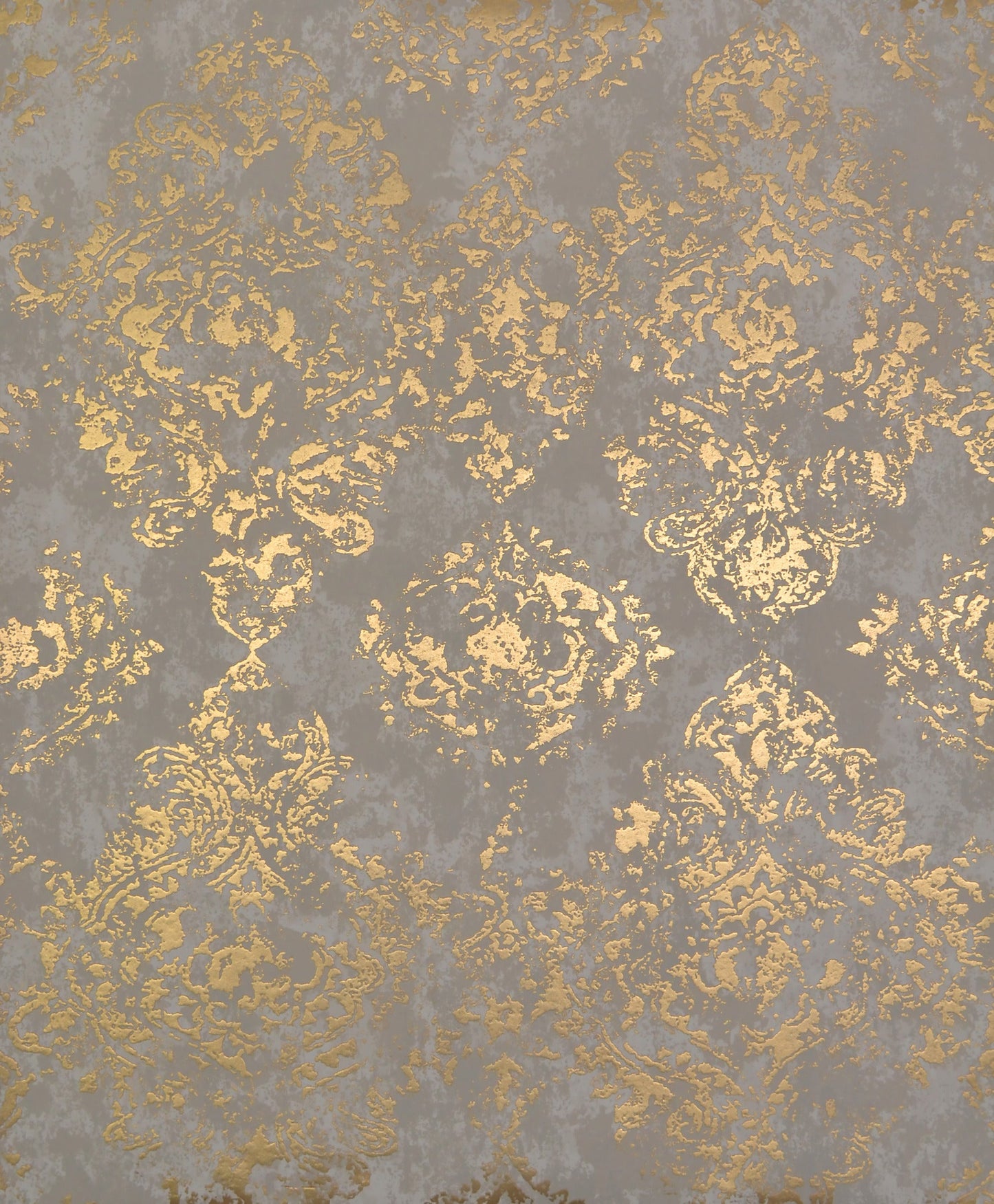 York Wallcoverings Antonina Vella Stargazer Khaki and Gold Wallpaper  Damasks Yellows   - NW3564