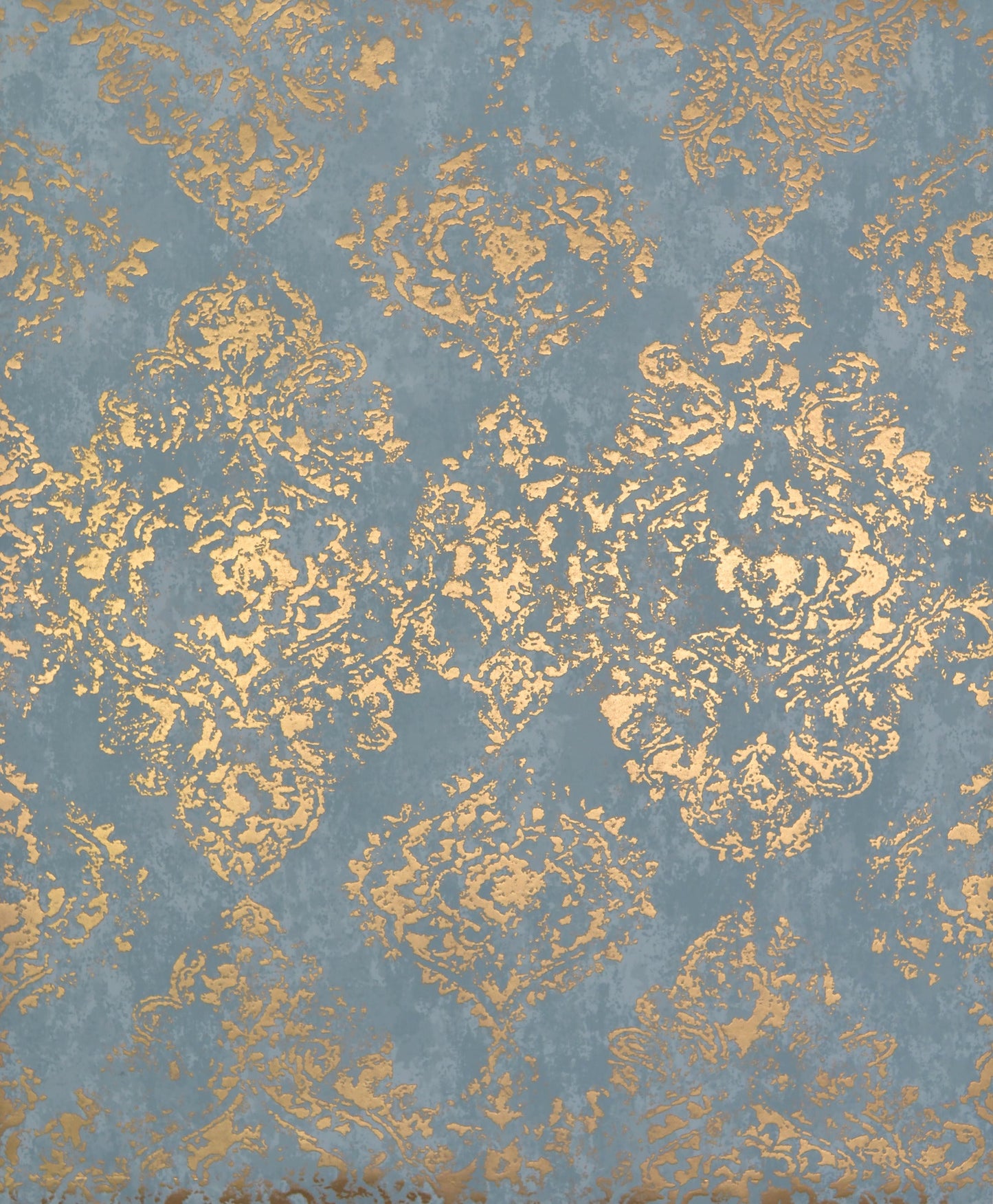 York Wallcoverings York Wallcoverings Stargazer Blue and Gold Wallpaper  Damasks Blues   - NW3565