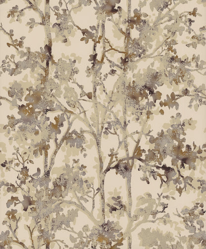 York Wallcoverings Antonina Vella Shimmering Foliage Khaki Wallpaper  Botanical Neutrals   - NW3584