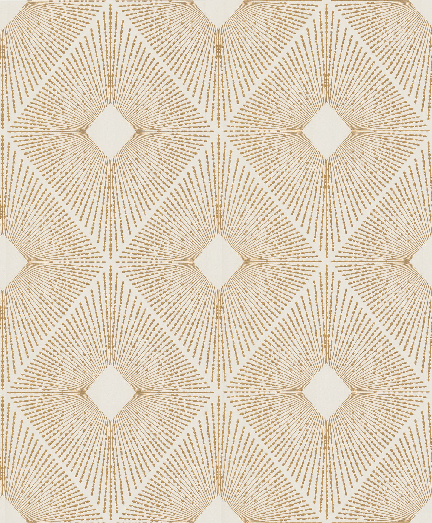York Wallcoverings Antonina Vella Modern Metals Harlowe White and Gold Wallpaper  Geometrics Whites and Off-Whites   - NW3592
