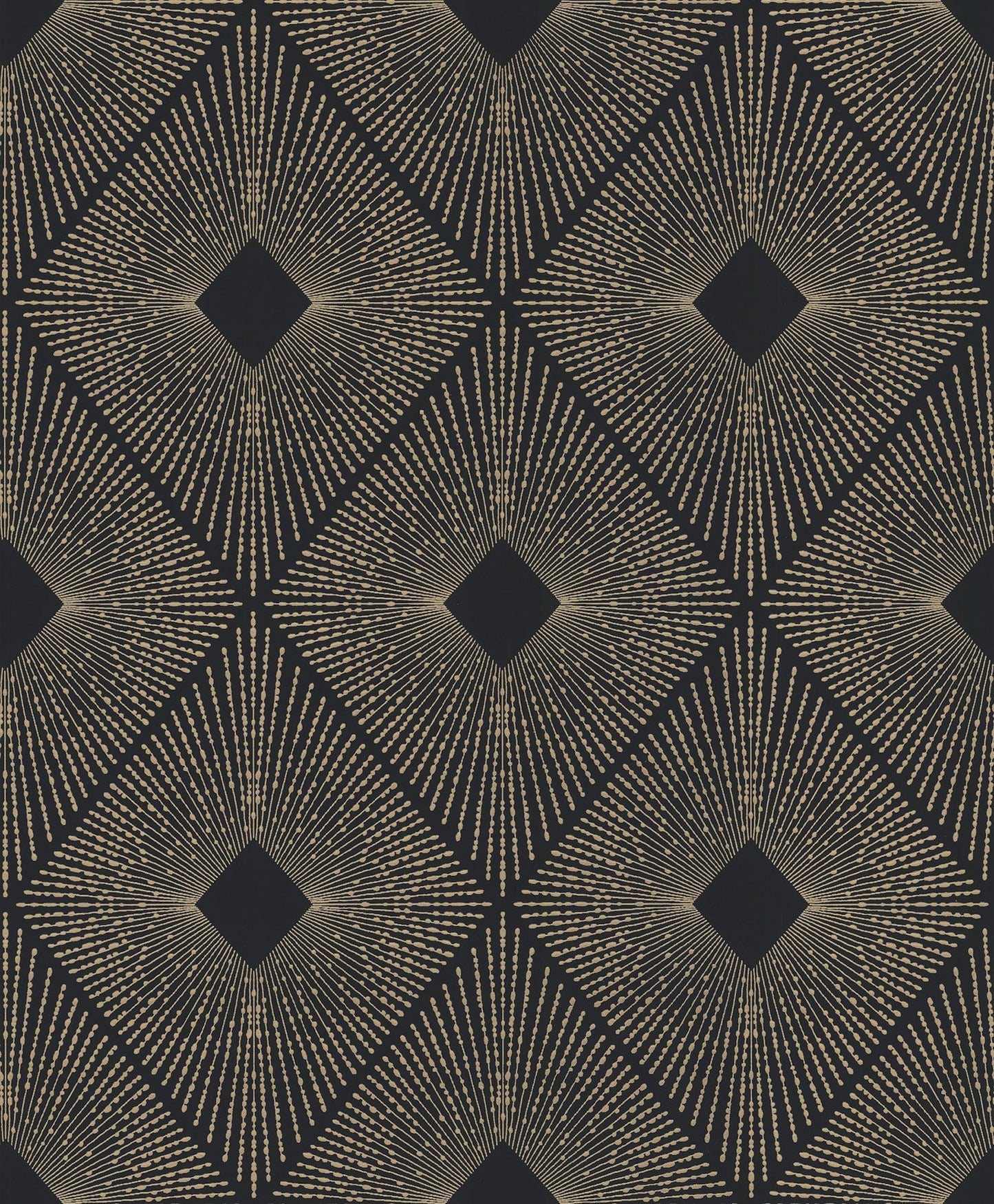 York Wallcoverings Antonina Vella Harlowe Black and Gold Wallpaper  Geometrics Blacks   - NW3593