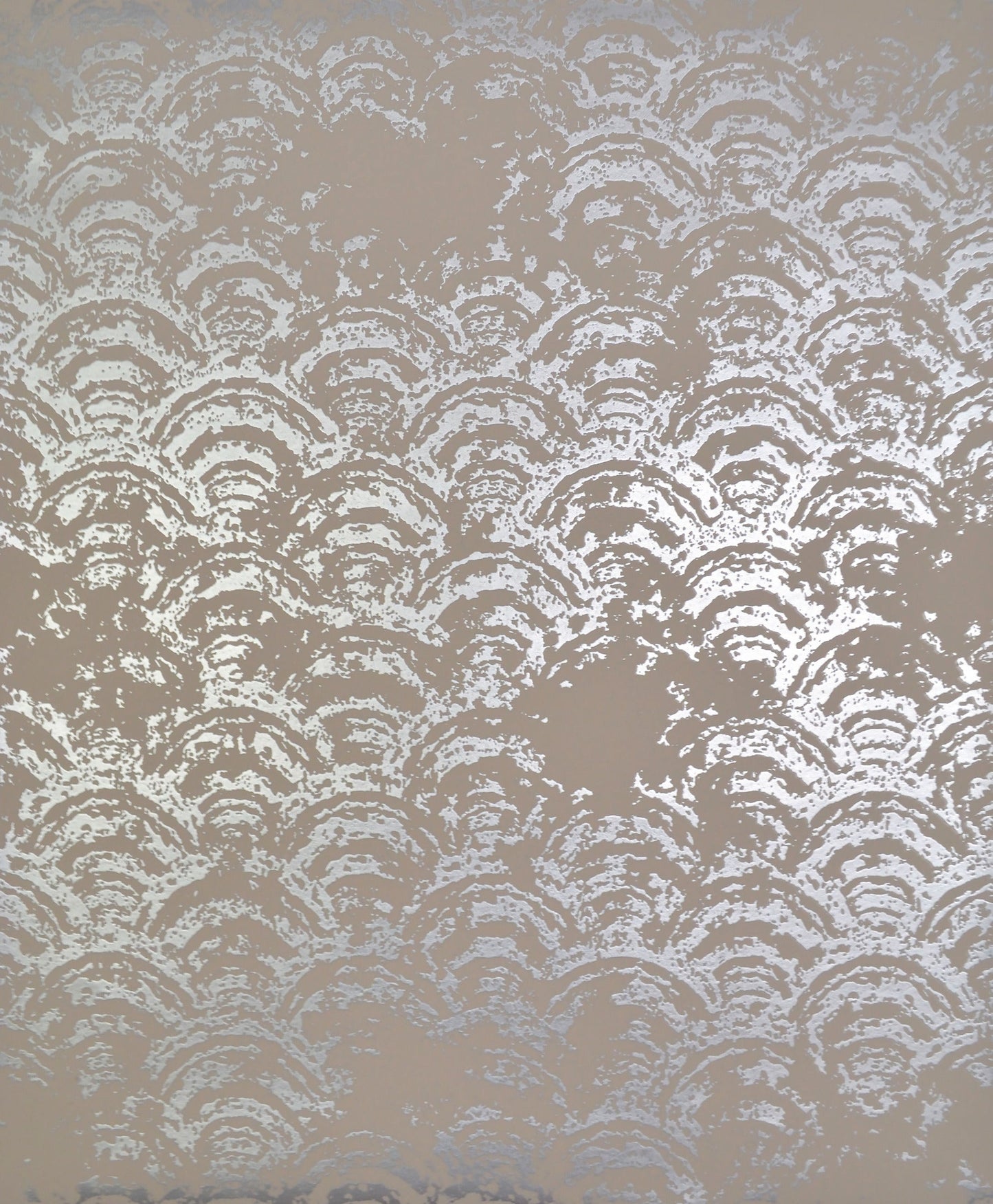 York Wallcoverings Antonina Vella Eclipse Khaki and Silver Wallpaper  Metallics Neutrals   - NW3599