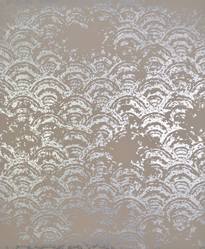 York Wallcoverings Antonina Vella Eclipse Khaki and Silver Wallpaper  Metallics Neutrals   - NW3599