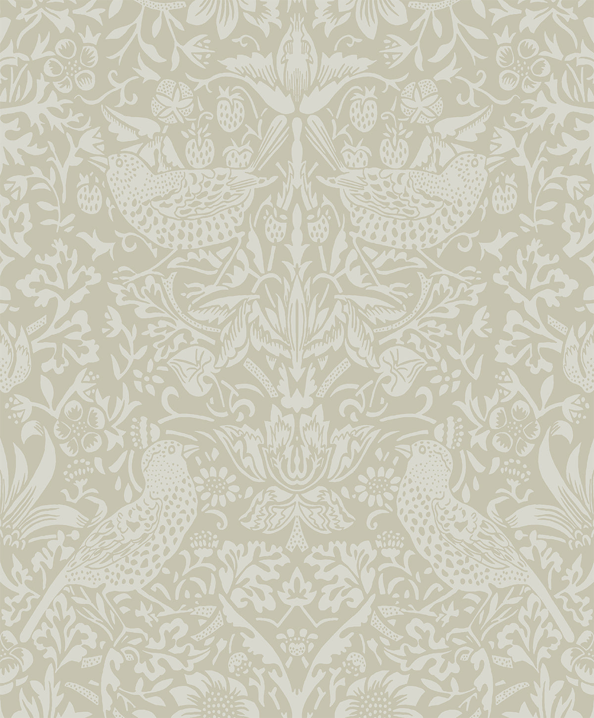 NextWall NextWall Peel & Stick Tonal Bird Garden Botanical Vintage Beige Matte Sidewall - NW54407