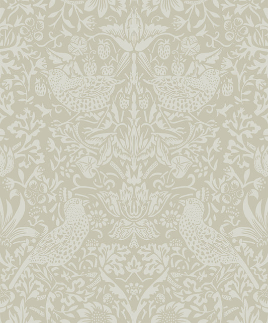 NextWall NextWall Peel & Stick Tonal Bird Garden Botanical Vintage Beige Matte Sidewall - NW54407