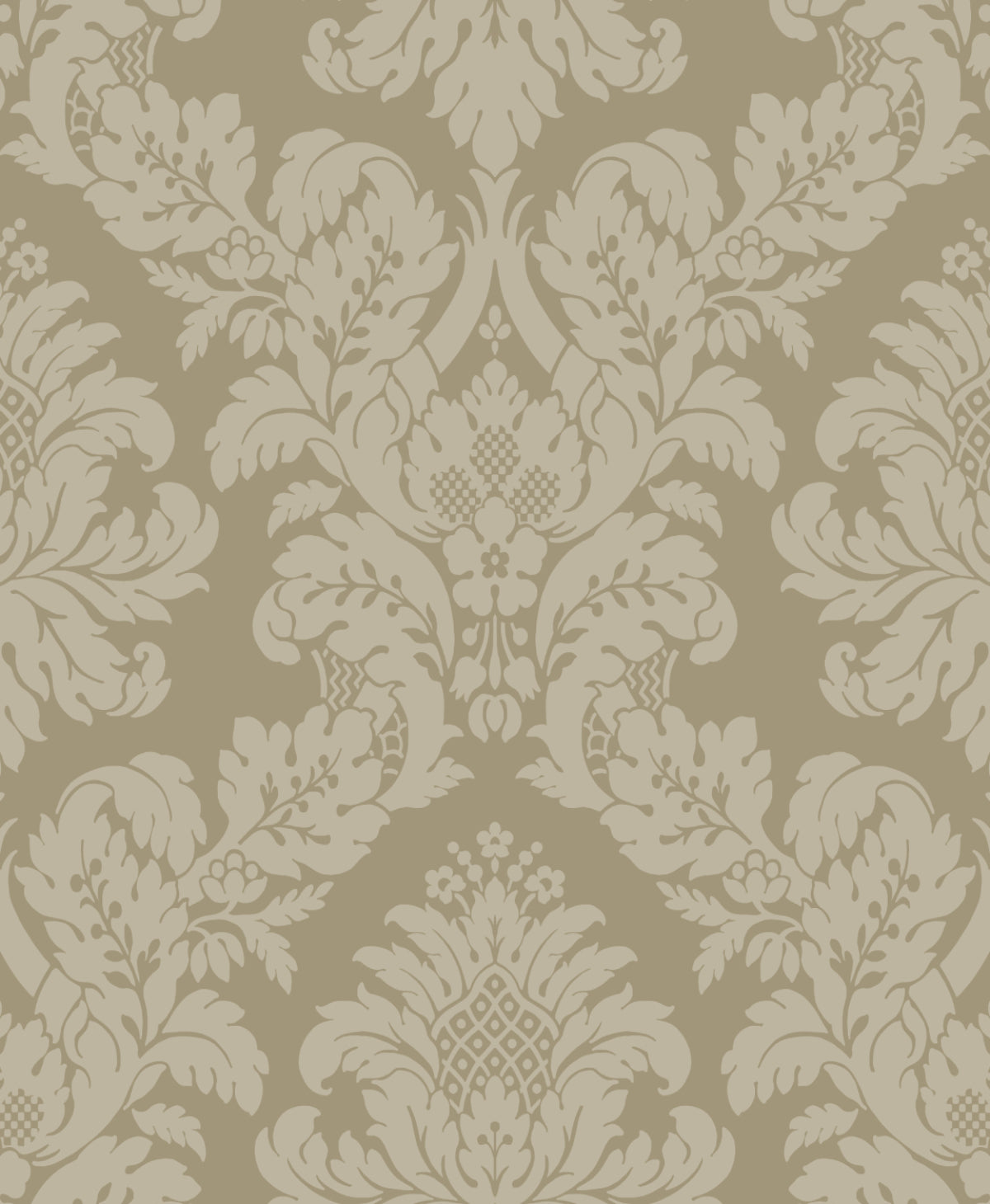 NextWall NextWall Peel & Stick Charnay Damask Damask Transitional Gold Metallic Sidewall - NW56305