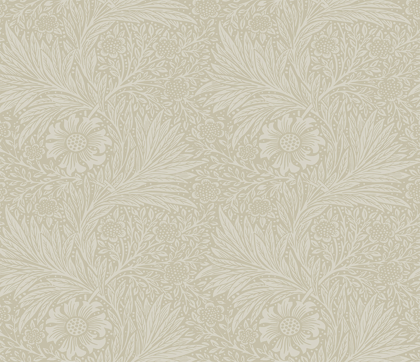 NextWall NextWall Peel & Stick Marigold Garden Floral Vintage Beige Matte Sidewall - NW56405