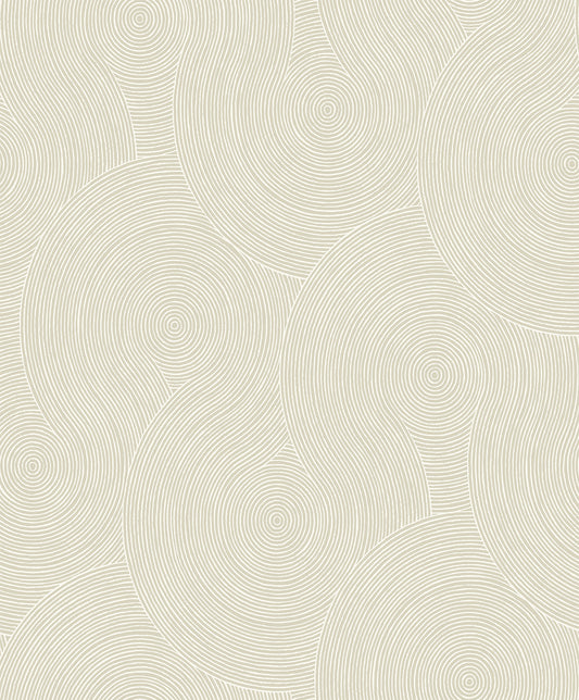 NextWall NextWall Peel & Stick Swirl Geo Geometric Contemporary Beige Matte Sidewall - NW56705