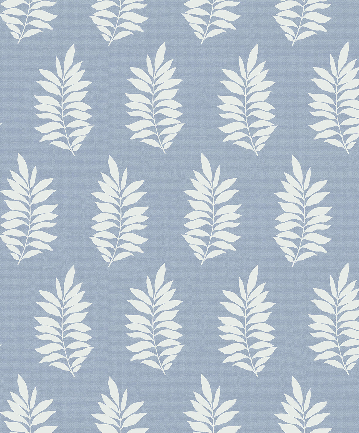 NextWall NextWall Peel & Stick Pinnate Leaf Silhouette Botanical Coastal Blue Matte Sidewall - NW57202