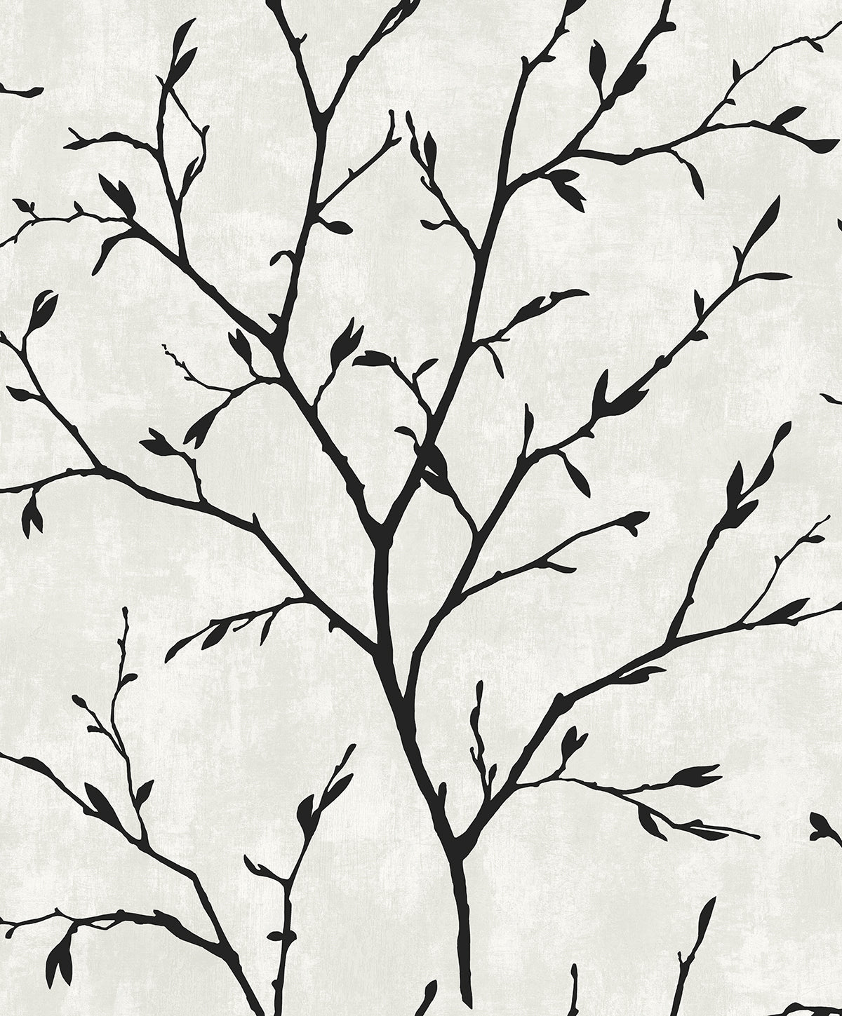 NextWall NextWall Peel & Stick Tree Silhouette Botanical Contemporary Black Matte Sidewall - NW57400