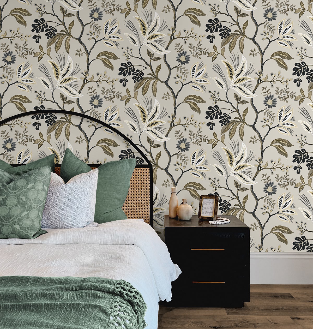 NextWall  Forest Flourish Botanical Contemporary Grey   - NW57908