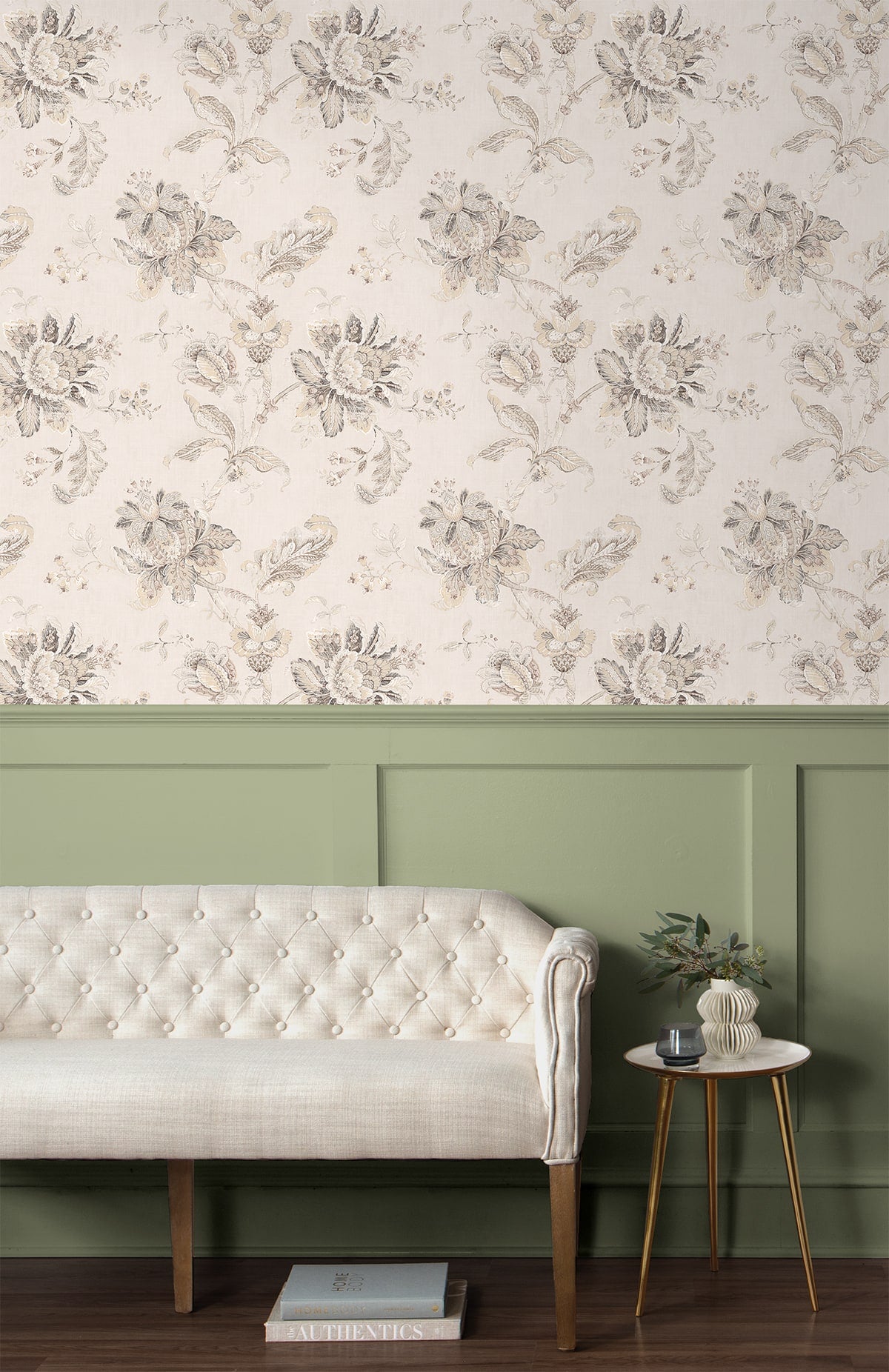 NextWall  Anelda Jacobean Floral Vintage Off-White   - NW59105