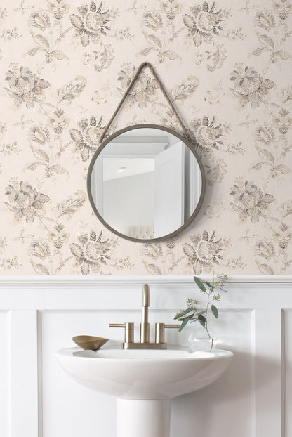 NextWall  Anelda Jacobean Floral Vintage Off-White   - NW59105