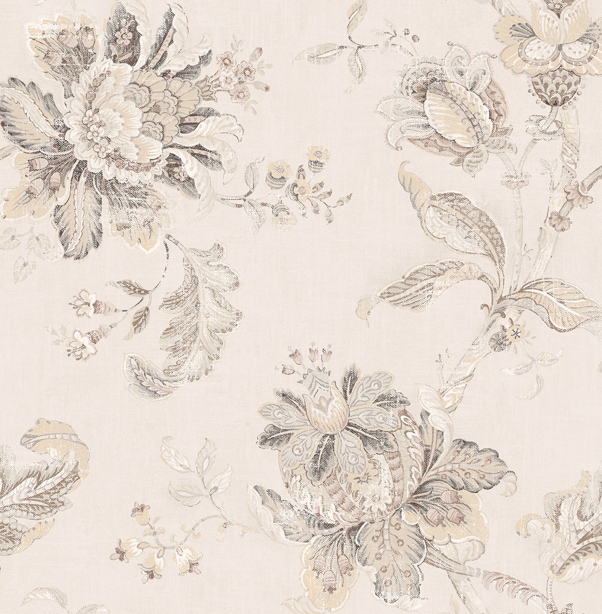 NextWall  Anelda Jacobean Floral Vintage Off-White   - NW59105