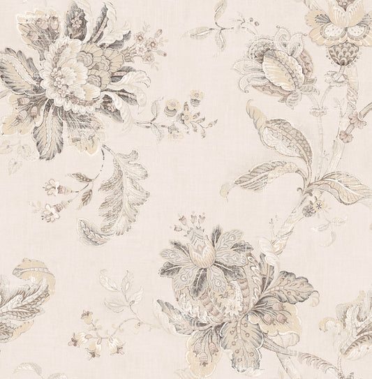 NextWall  Anelda Jacobean Floral Vintage Off-White   - NW59105