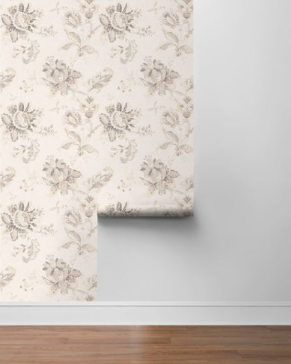 NextWall  Anelda Jacobean Floral Vintage Off-White   - NW59105