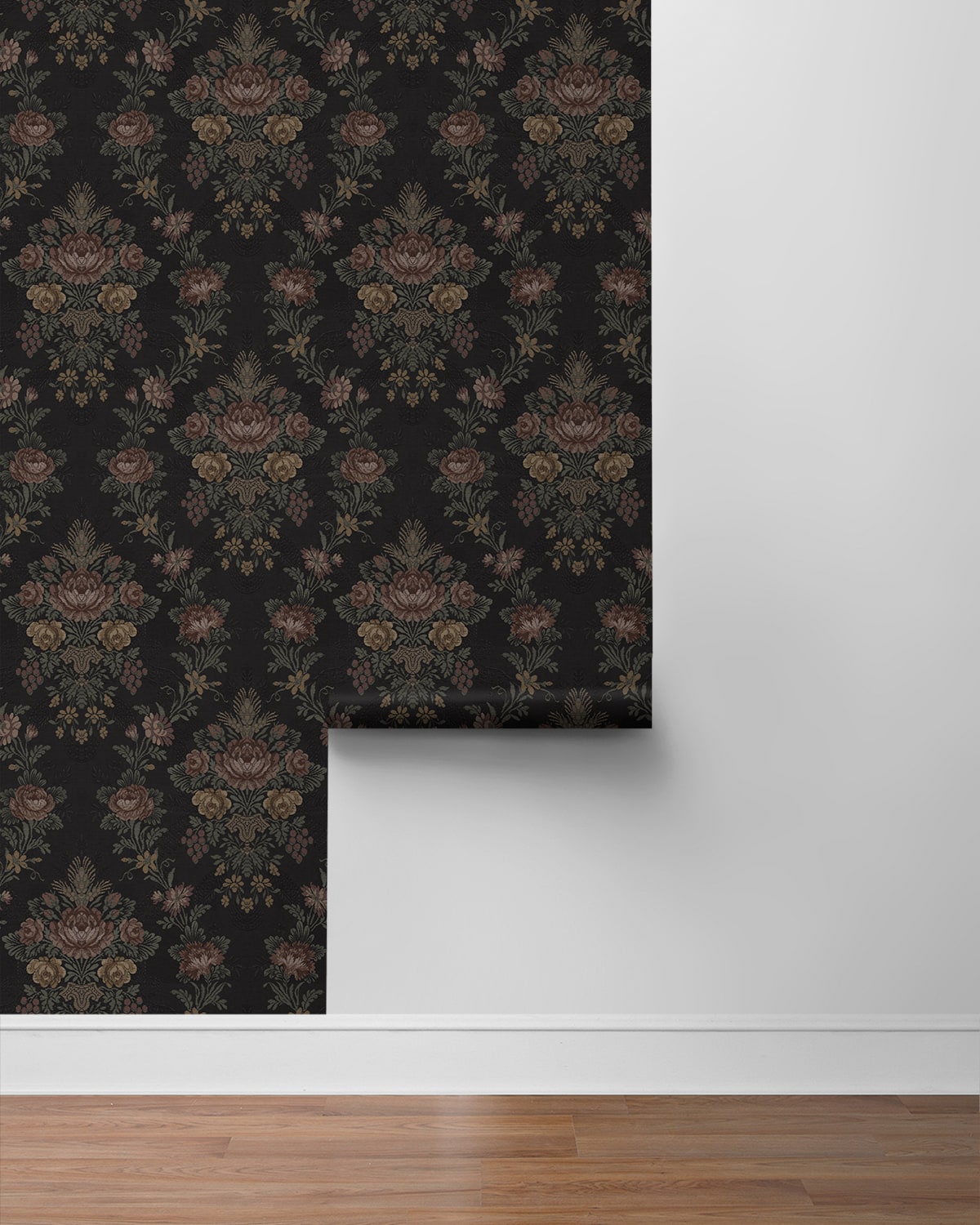 NextWall  Hasset Tapestry Floral Floral Vintage Black   - NW59200