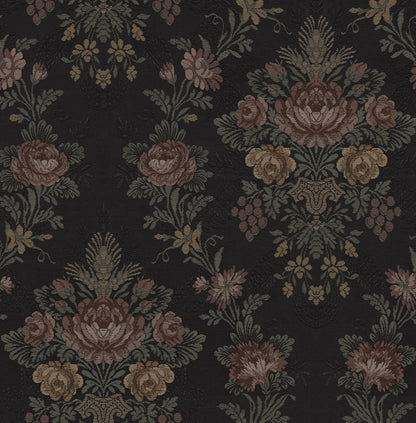 NextWall  Hasset Tapestry Floral Floral Vintage Black   - NW59200