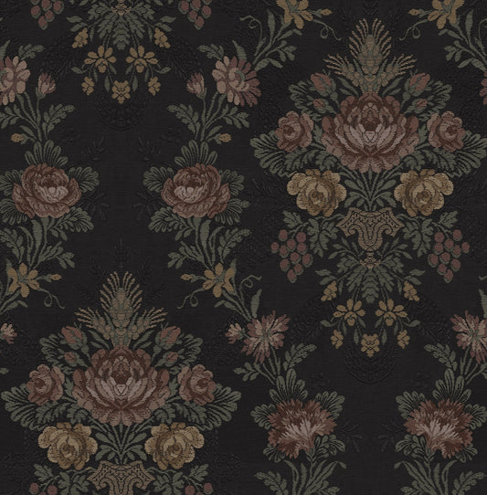 NextWall  Hasset Tapestry Floral Floral Vintage Black   - NW59200