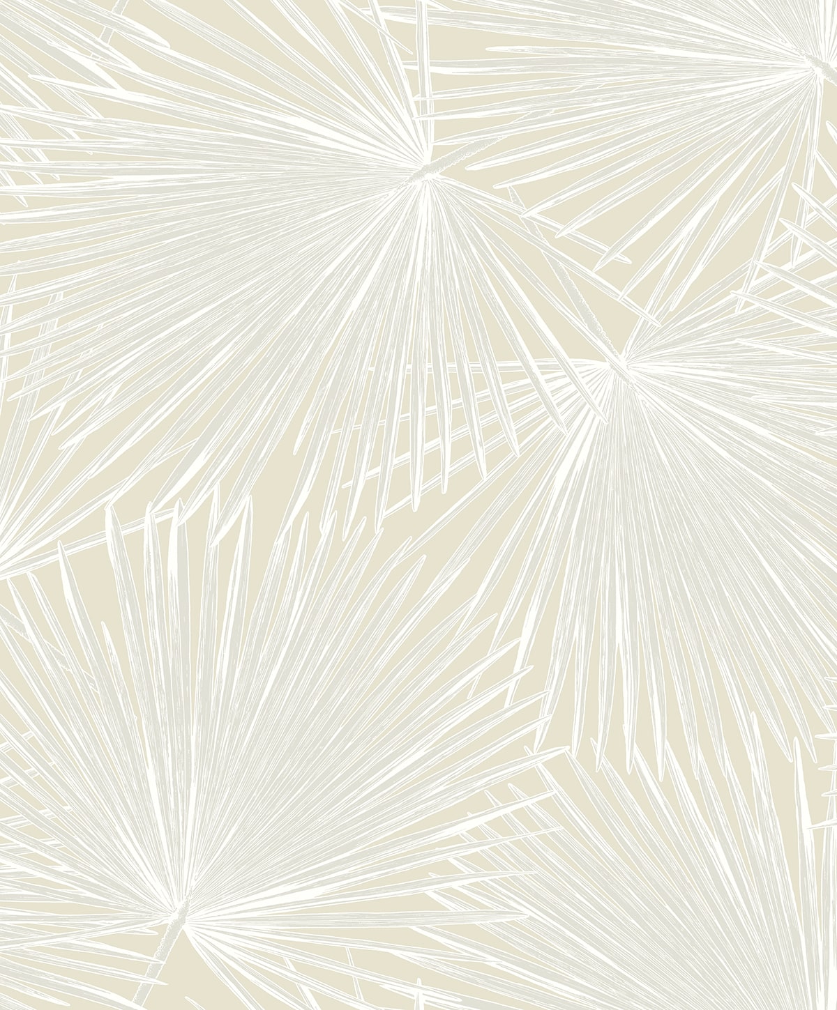 NextWall  Palmate Leaf Frond Botanical Coastal Off-White   - NW60100