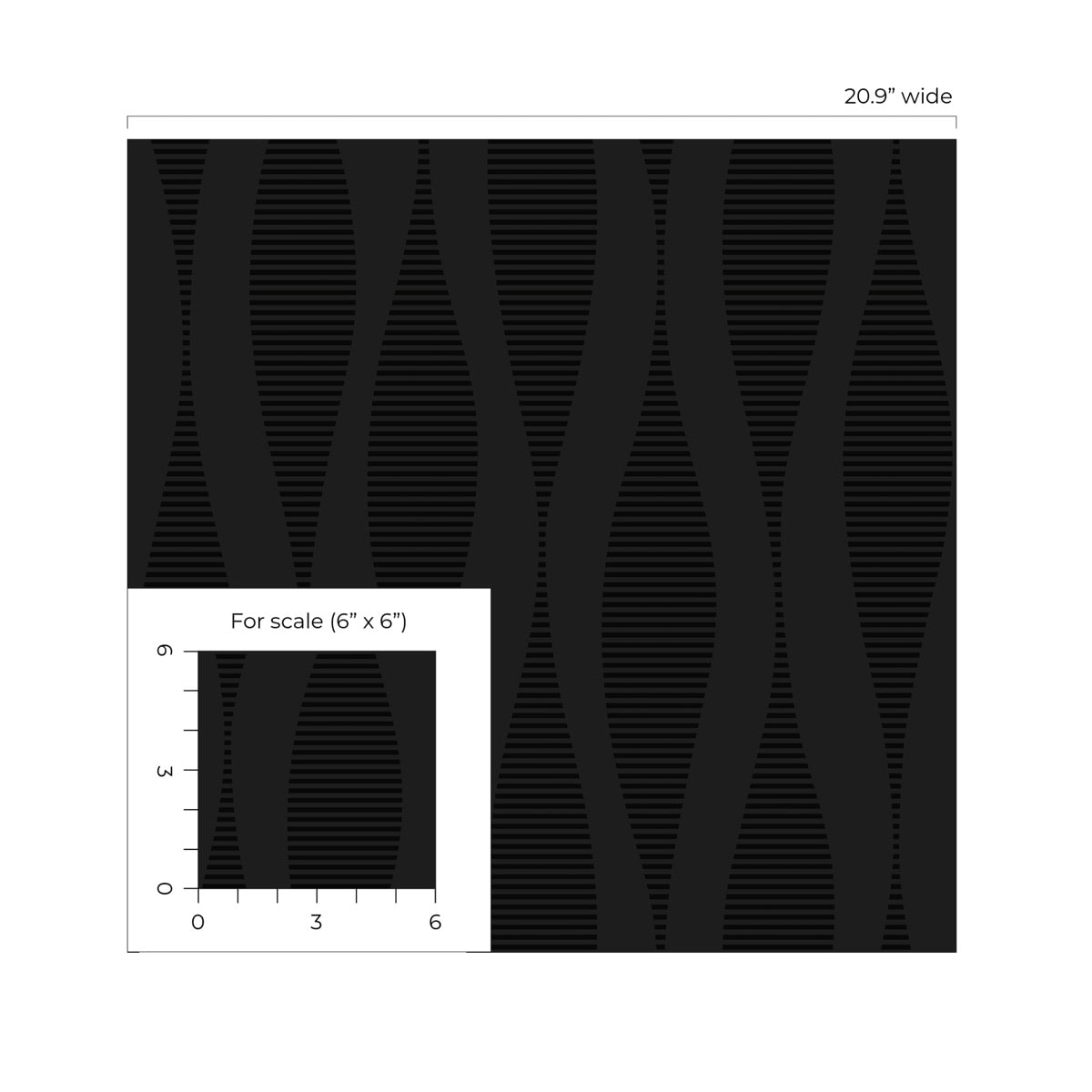 NextWall  Ikat Ellipse Geometric Contemporary Black   - NW60200