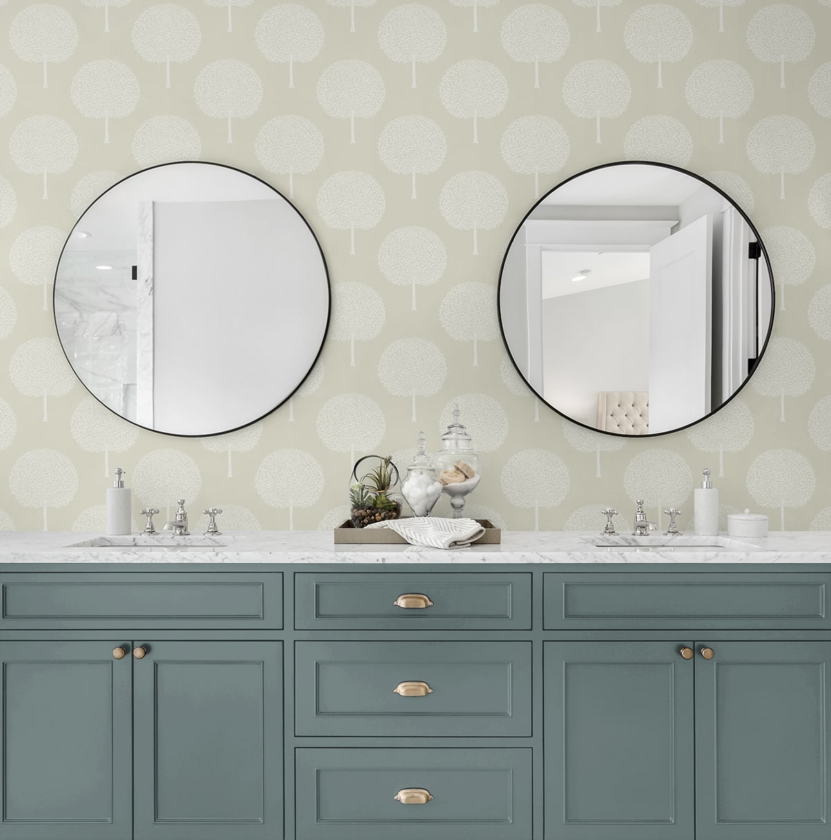 NextWall  Tree Orchard Botanical Contemporary Off-White   - NW60300