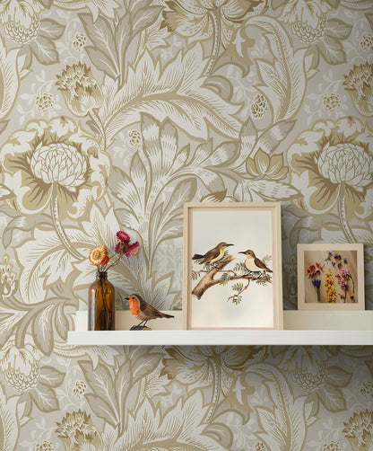 NextWall  Acanthus Garden Floral Floral Vintage Beige   - NW60507