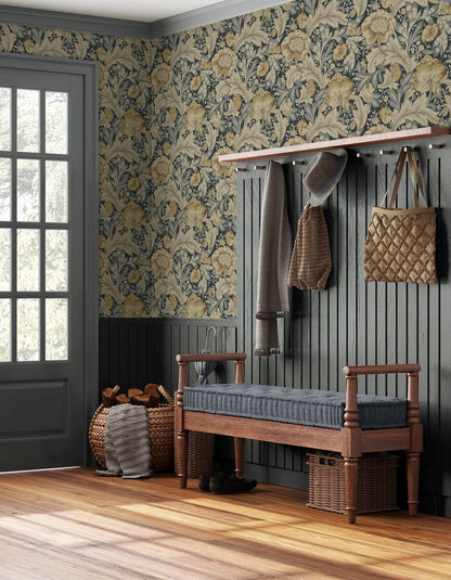 NextWall  Acanthus Garden Floral Floral Vintage Beige   - NW60508